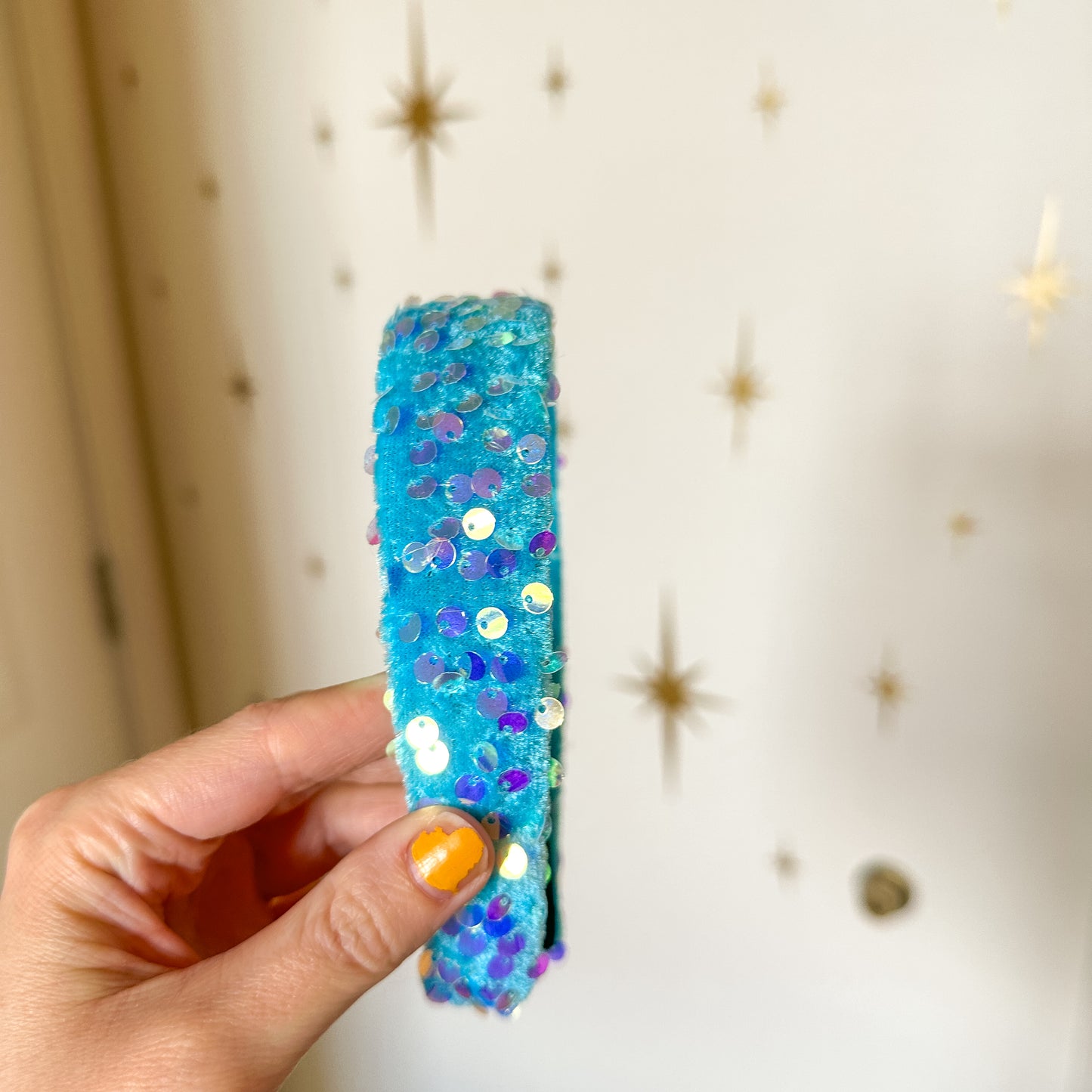 Poolside Blue Sequin Headband