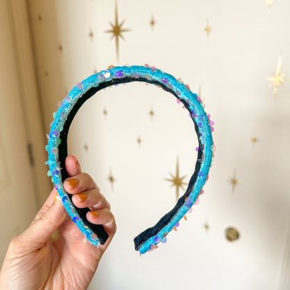 Poolside Blue Sequin Headband